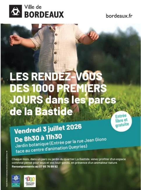 1000 premiers jours à Bordeaux : matinée gratuite au jardin