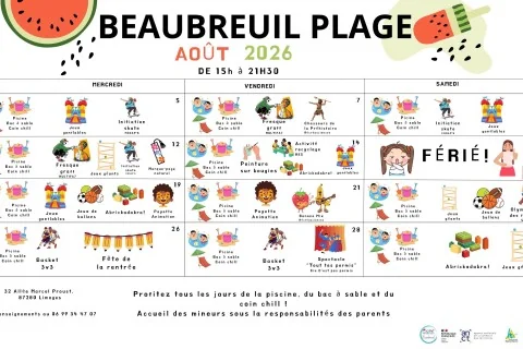 À Limoges, Beaubreuil Plage offre un été gratuit