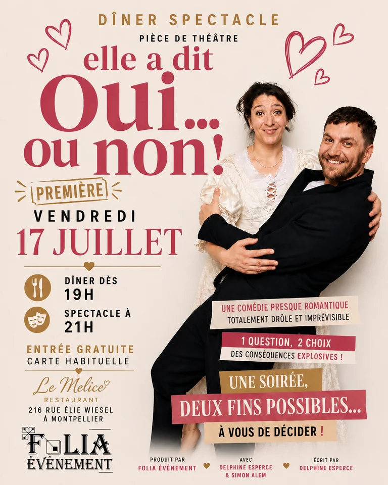 Dîner-spectacle à Montpellier : une soirée gratuite au Mélice