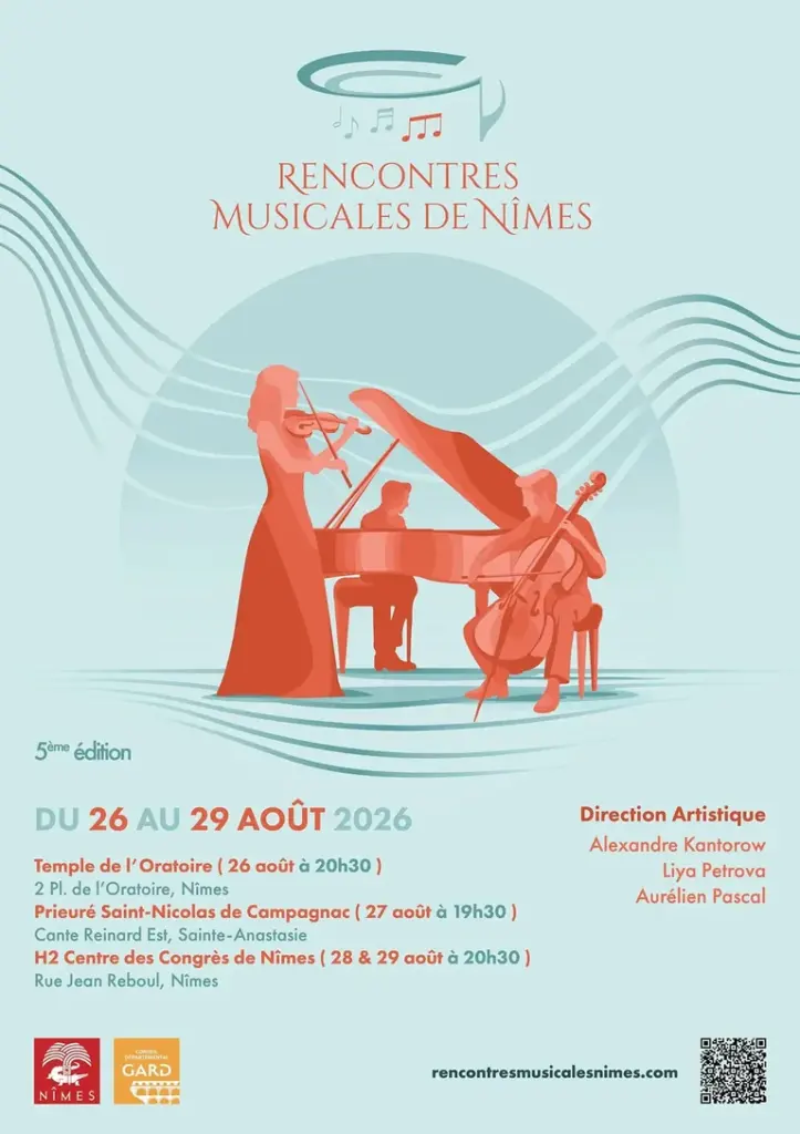 5e Rencontres musicales de Nîmes : quatre soirs dès 15 €