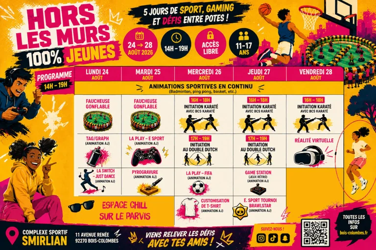 À Bois-Colombes, cinq après-midis gratuits pour les 11-17 ans