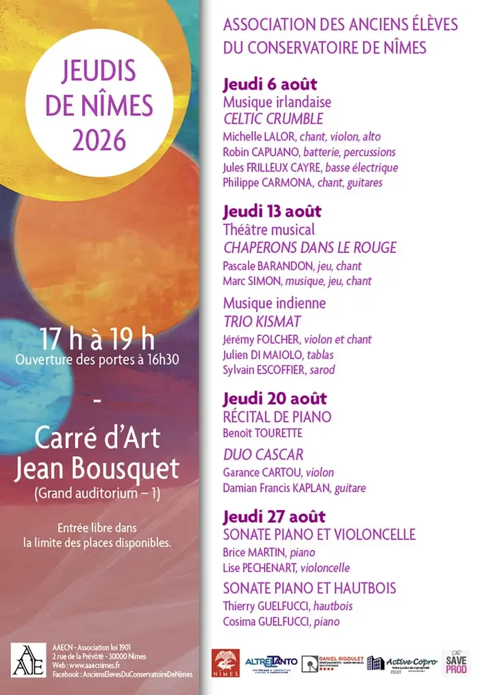 Les Jeudis de Nîmes animent gratuitement l’été jusqu’au 27 août