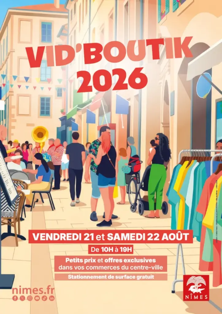 Vid'boutik 2026 : deux jours de bonnes affaires au centre de Nîmes: ce qu'il faut retenir