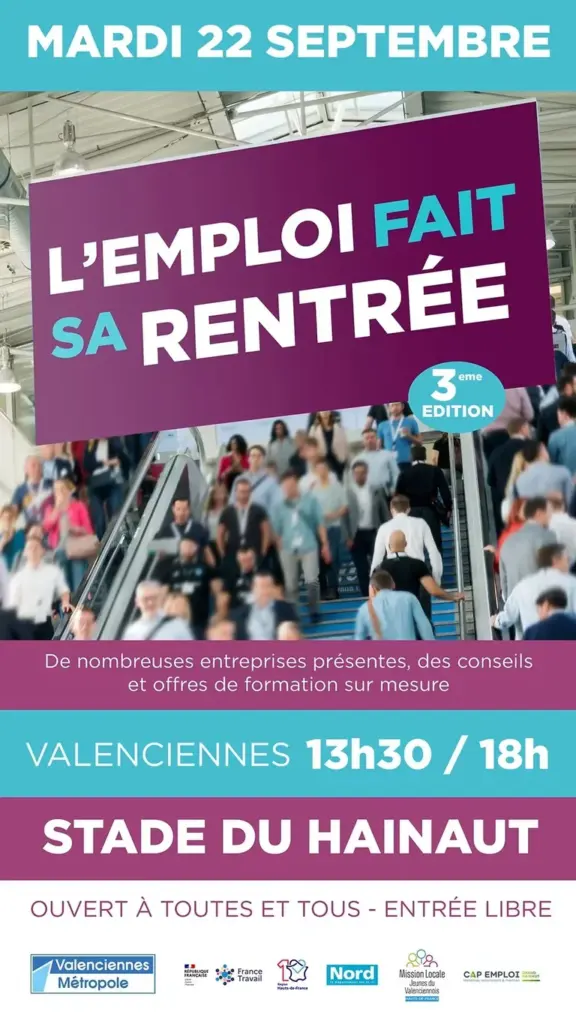 À Valenciennes, un forum pour décrocher un emploi le 22 septembre